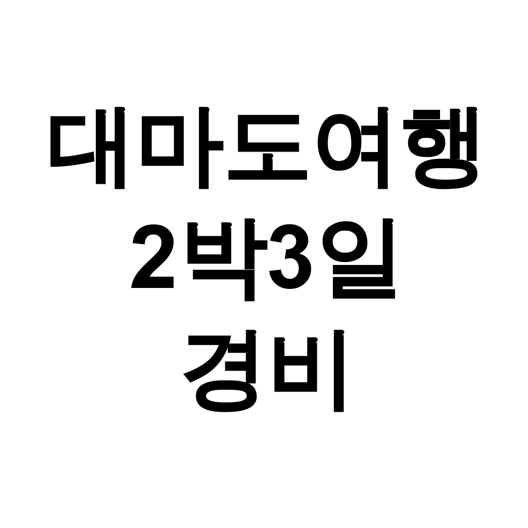 대마도여행 2박3일 경비
