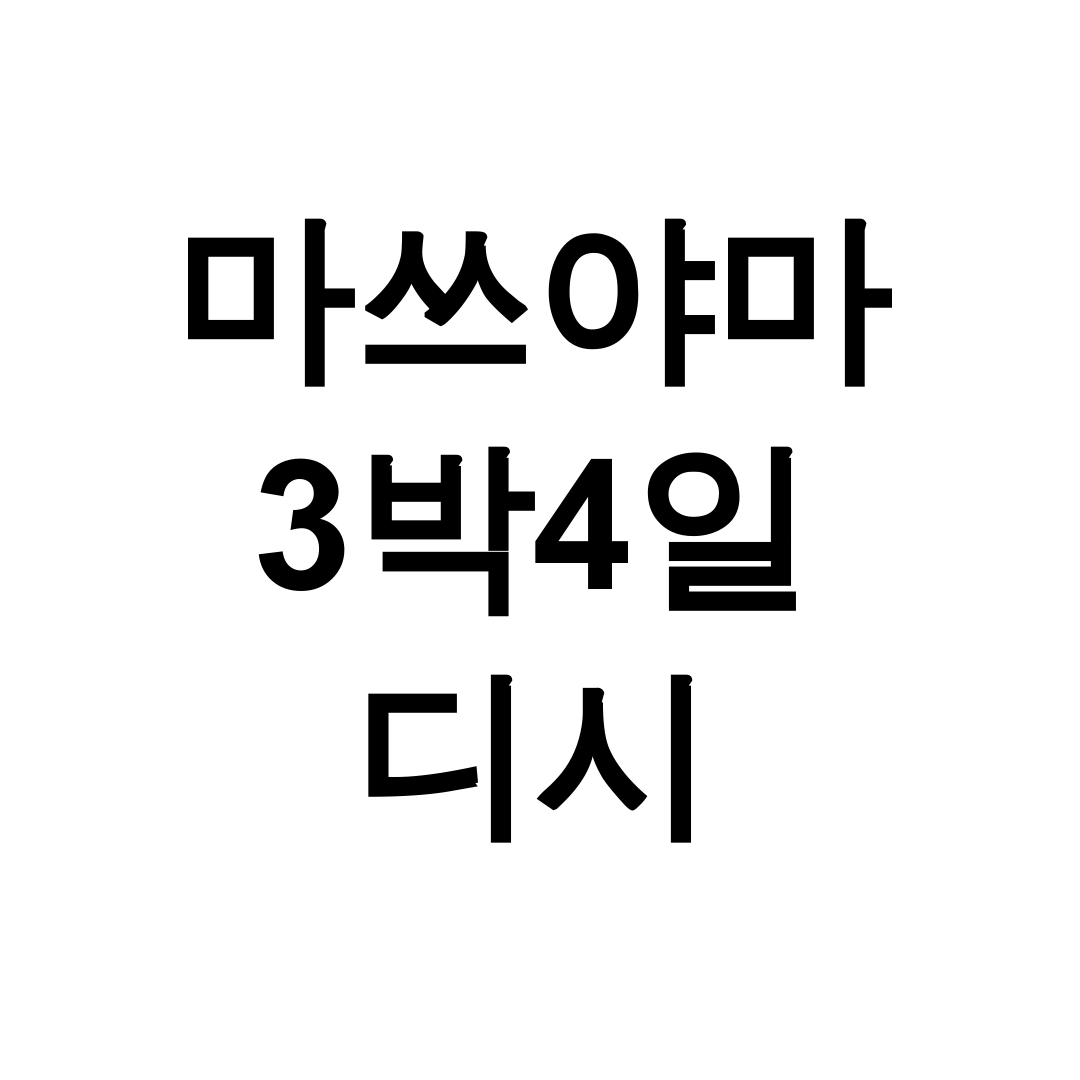 마쓰야마 3박4일 디시