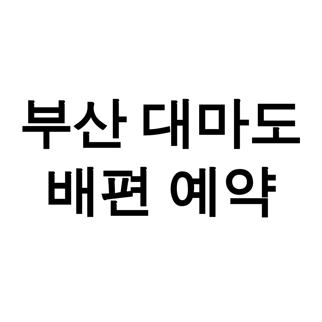 부산 대마도 배편 예약