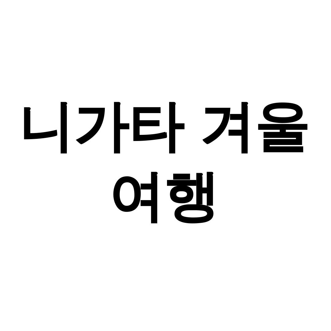 니가타 겨울 여행