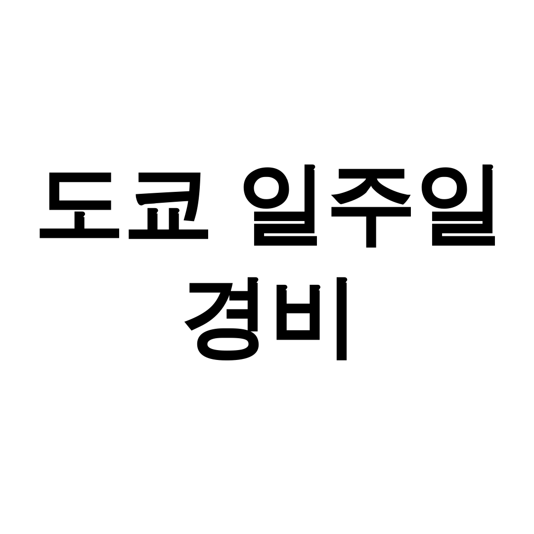 도쿄 일주일 경비