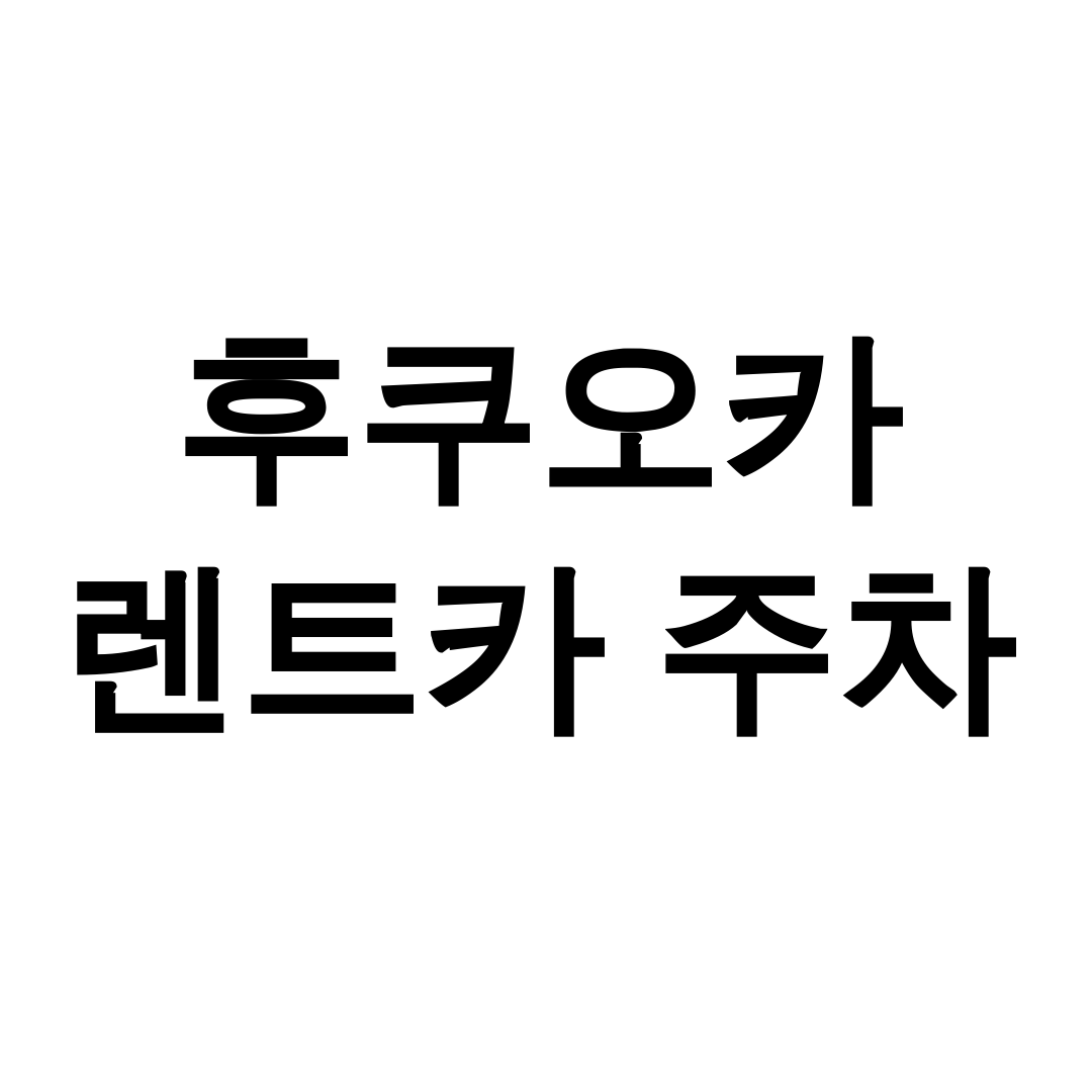 후쿠오카 렌트카 주차