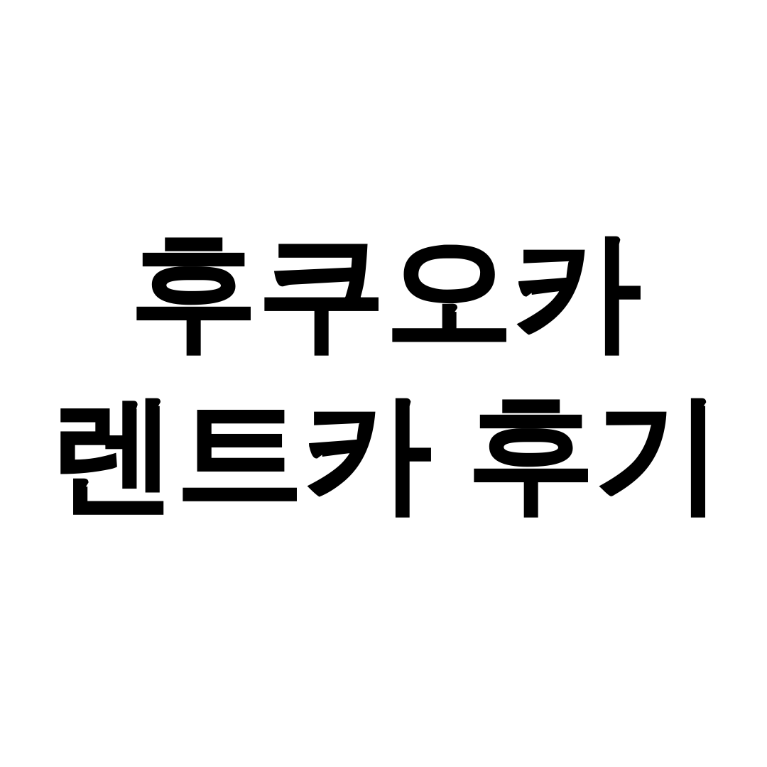 후쿠오카 렌트카 후기
